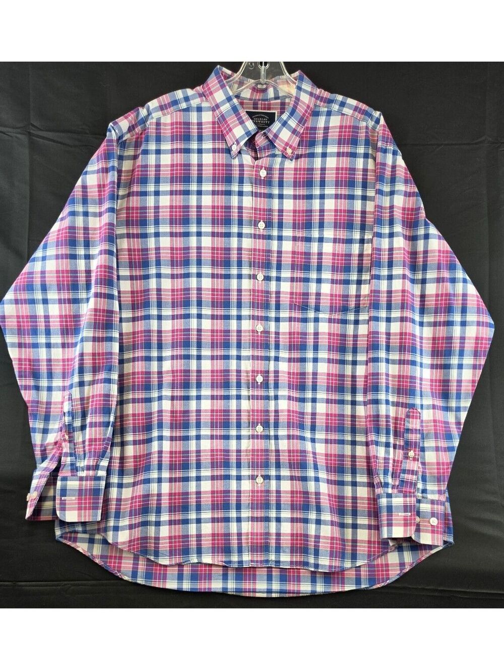 Charles Tyrwhitt Classic Fit XL Men's Button-Down Cotton Shirt in Blue, Pink